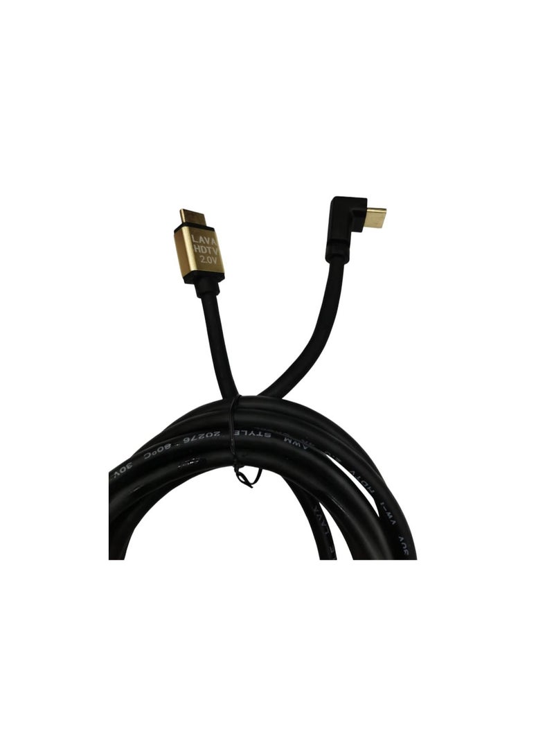 LAVA 4K L-shaped HDMI cable for TVs, PCs, PlayStations, and any device that supports HDMI connectivity. 3 Meters - Image 5